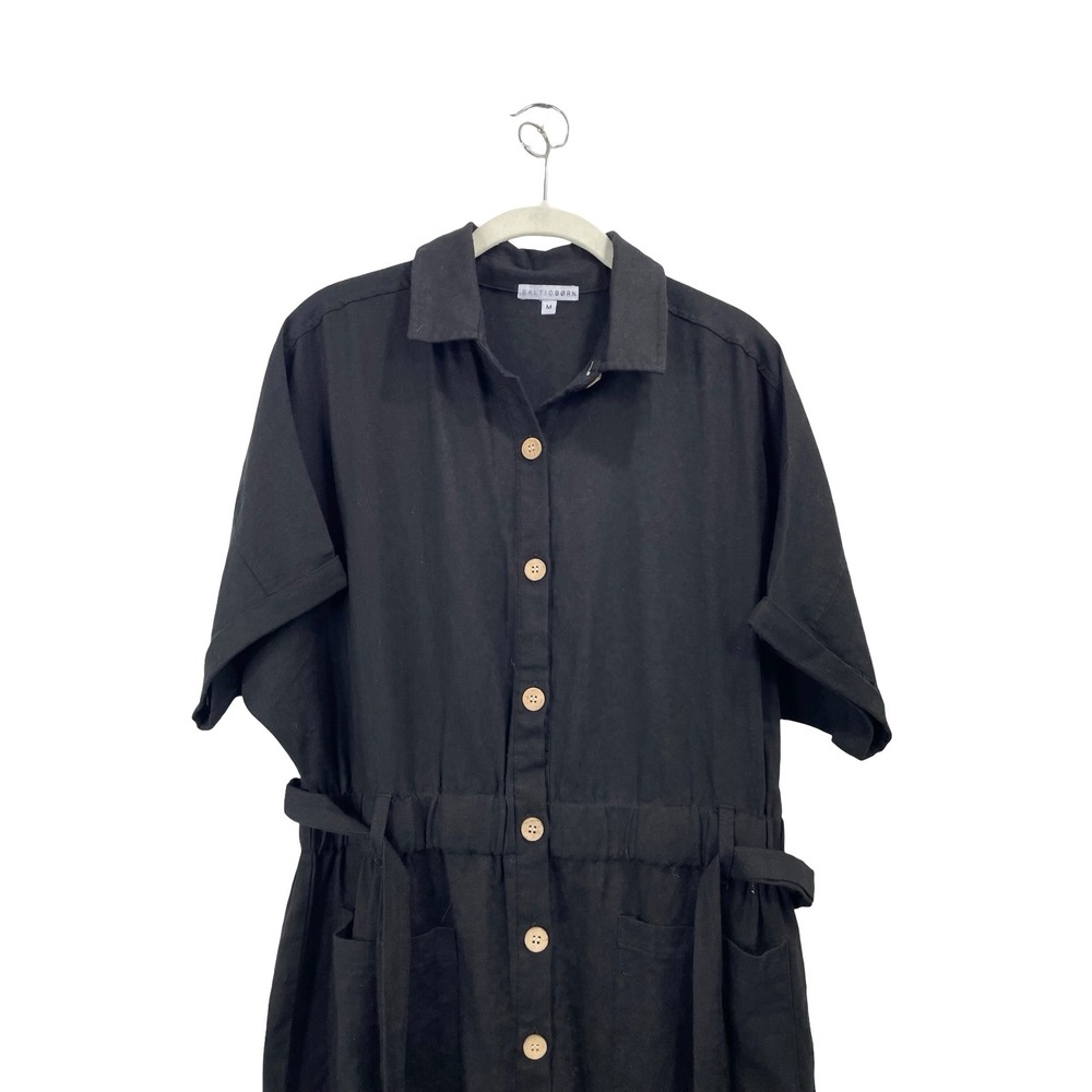 Baltic Born Dallas Button‎ Up Jumpsuit Size M black - Picture 5 of 11